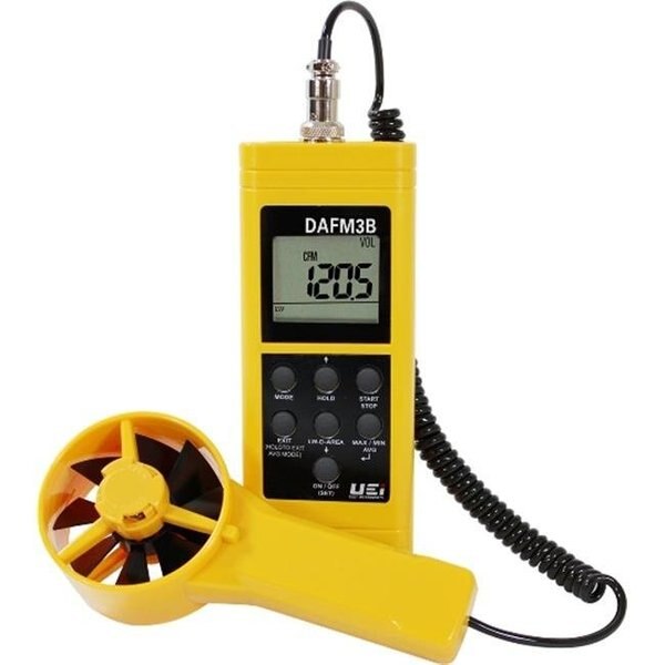 Uei UEI Digital Airflow Meter & Vane Anemometer with Relative Humidity DAFM3B